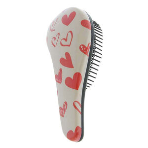Mini brosse démélante cœurs,  Mini brosse démélante cœurs