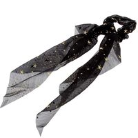 Chouchou foulard étoilé noir,  Chouchou foulard étoilé noir