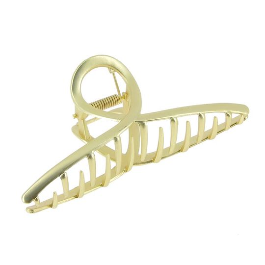 Pince croco métallique infini doré mat