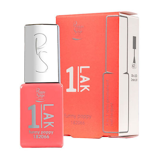 1-LAK vernis semi-permanent 3 en 1 Funny Poppy