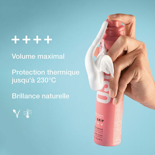 Mousse fixation forte Grip Osis+ 100ml