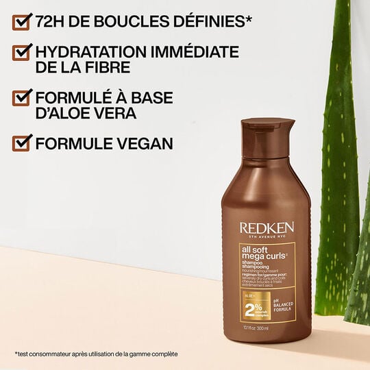 Shampooing pour cheveux boucl&eacute;s &agrave; cr&eacute;pus All Soft Mega Curls