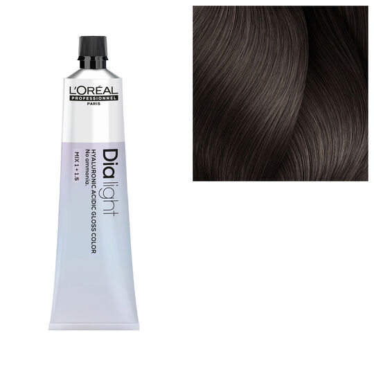Coloration ton sur ton Dia light Hyaluronic 7.12 blond cendr&eacute; iris&eacute;