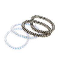 Elastiques scoubidou fins gris et opalescent