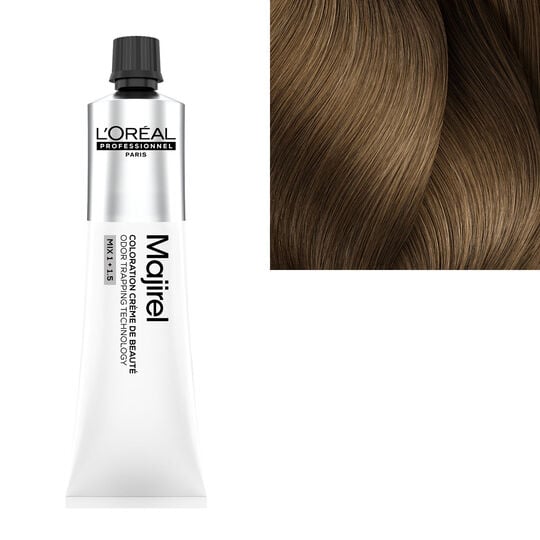 Coloration cr&egrave;me de beaut&eacute; Majirel 8.13 blond clair cendr&eacute; dor&eacute;