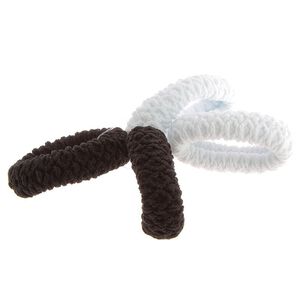 Elastiques larges en mousse noir et blanc,  Elastiques larges en mousse noir et blanc