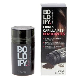 Fibres densifiantes pour cheveux châtain