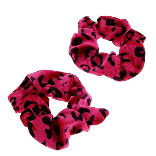 Chouchou l&eacute;opard x 2 fushia