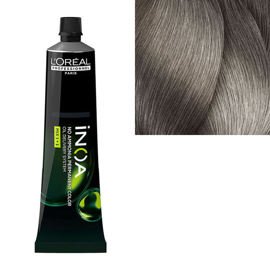 Coloration sans ammoniaque Inoa 8.1 blond clair cendr&eacute;