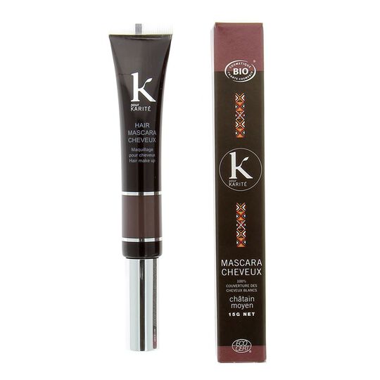 Mascaras cheveux Ton/Ton couverture cheveux blancs Ch&acirc;tain moyen