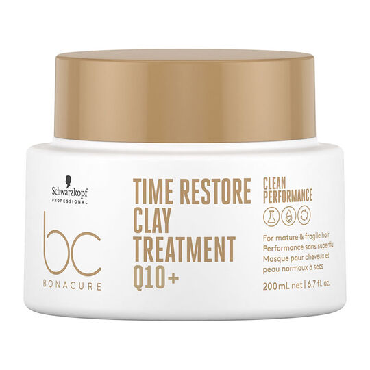 Masque argile renfor&ccedil;ateur cheveux matures et fragilis&eacute;s BC Time Restore