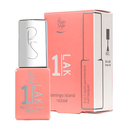 1-LAK vernis semi-permanent 3 en 1 Flamingo Island