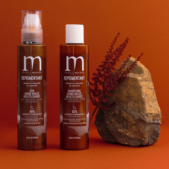 Shampooing repigmentant cheveux naturels ou color&eacute;s sienne br&ucirc;l&eacute;e