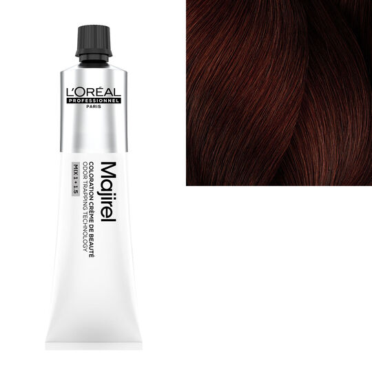 Coloration crème de beauté Majirel 4.56 châtain acajou rouge