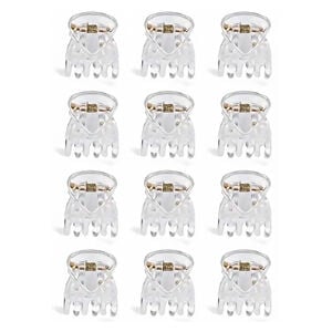 Mini pinces croco transparents 1cm