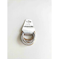 Lot &eacute;lastiques mousse blanc noir beige marron