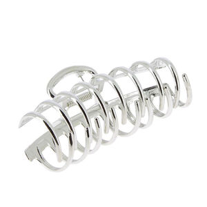 Pince croco métallique argent