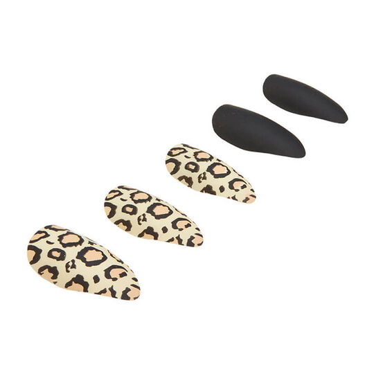 Faux ongles Nail Addict black leopard,  Faux ongles Nail Addict black leopard