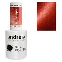 Vernis semi permanent Cat Eye Effect rouge avec des reflets rouges
