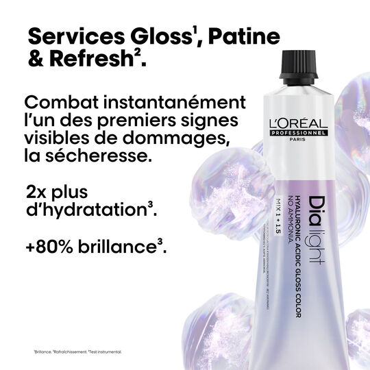 Coloration ton sur ton Dia light Hyaluronic 9.11 milkshake cendr&eacute; profond