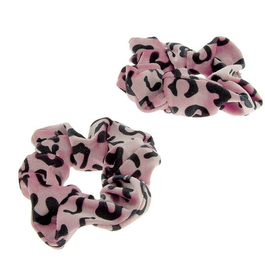 Chouchou l&eacute;opard x 2 rose