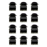 Mini pinces croco noires 1 cm