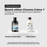 Shampooing neutralisant pour cheveux bruns Chroma Crème bleu,  Shampooing neutralisant pour cheveux bruns Chroma Crème bleu