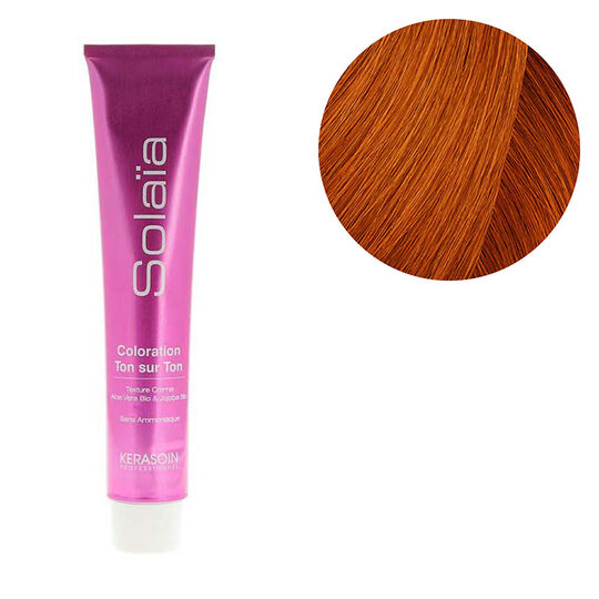 Coloration ton sur ton Sola&iuml;a 7.43 blond cuivr&eacute; dor&eacute;