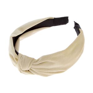 Serre-tête avec noeud beige,  Serre-tête avec noeud beige