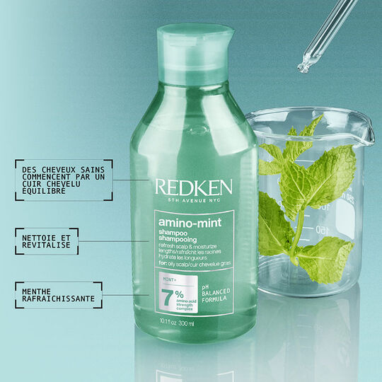 Shampooing racines grasses pointes s&egrave;ches Amino Mint