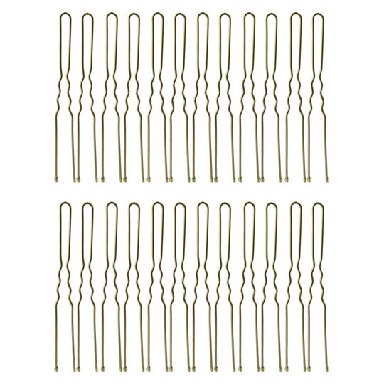 24 &Eacute;pingles ondul&eacute;es longues bronze