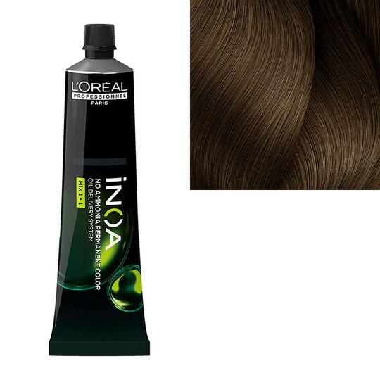 Coloration sans ammoniaque Inoa 7.13 blond cendr&eacute; dor&eacute;