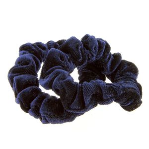 Duo chouchous velours côtelé bleu marine,  Duo chouchous velours côtelé bleu marine