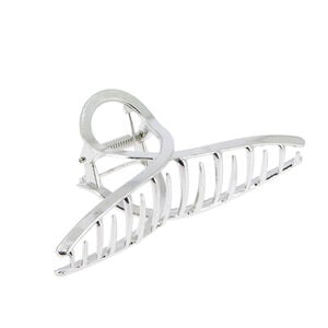 Pince croco métallique infini argent brillant,  Pince croco métallique infini argent brillant