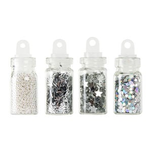 Paillettes pour ongles argent&eacute;