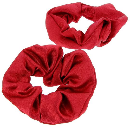 Chouchous satinés x 2 rouge