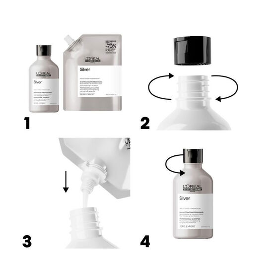 Duo recharge d&eacute;jaunissant Silver + shampooing 500ml