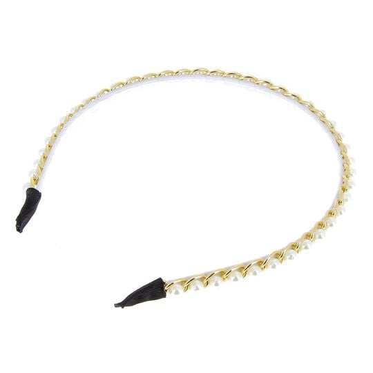 Serre-tête à perles et chaînette