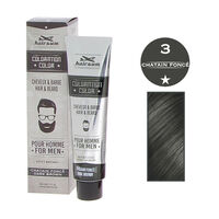 Coloration pour homme cheveux & barbe 3 ch&acirc;tain fonc&eacute;