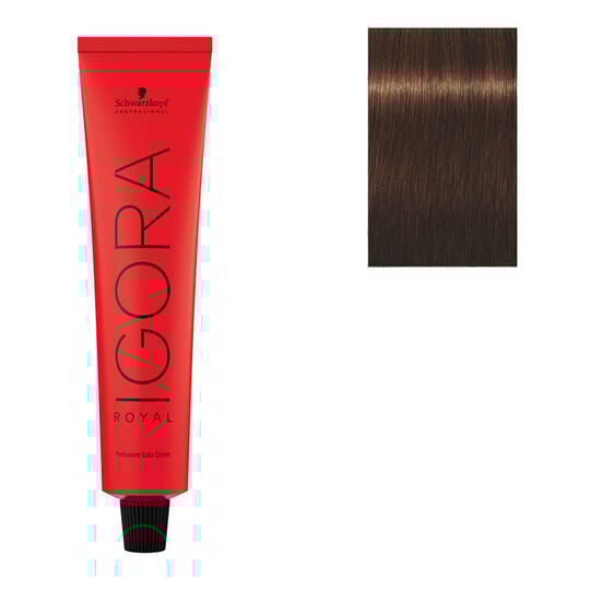 Coloration permanente Igora Royal 5-57 ch&acirc;tain clair dor&eacute; cuivr&eacute;