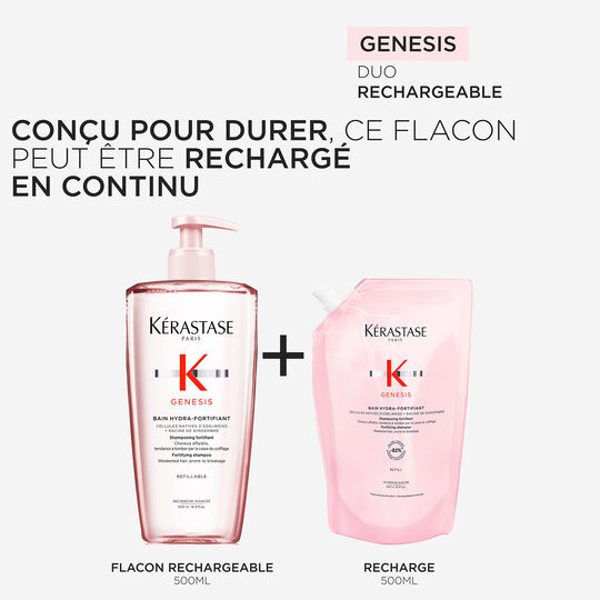 Bain hydra-fortifiant Genesis 500 ml rechargeable