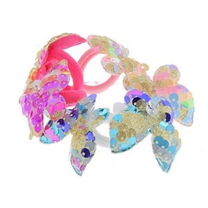 Elastiques mousse motifs sequins papillon
