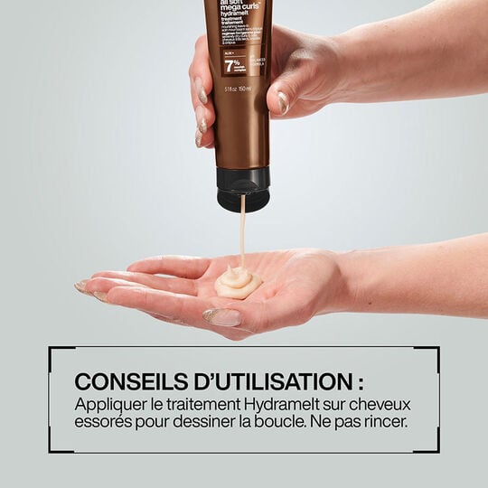 Soin sans rin&ccedil;age Hydramelt cheveux boucl&eacute;s &agrave; cr&eacute;pus All Soft Mega Curls