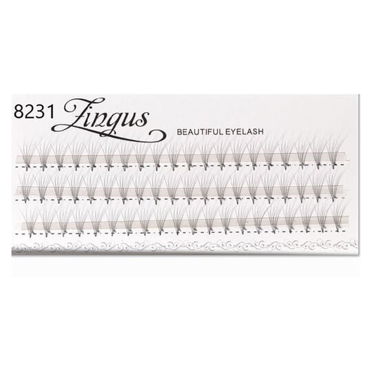 60 faux cils individuels en soie