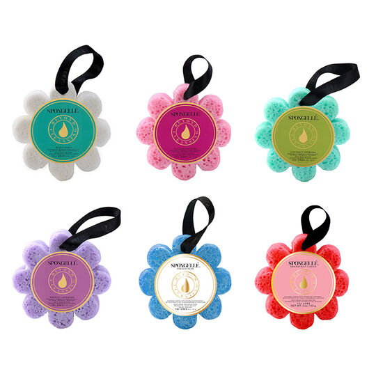 Éponge de bain infusée coco verveine,  Éponge de bain infusée coco verveine