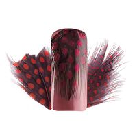 Plumes Nail Art rouge