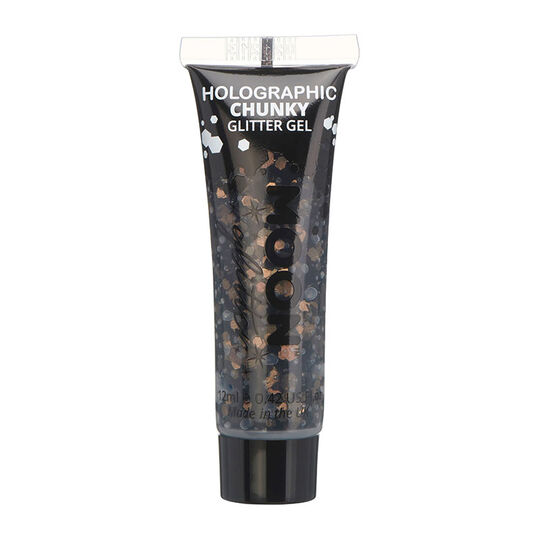 Gel holographique à grosses paillettes Moon Glitter noir,  Gel holographique à grosses paillettes Moon Glitter noir