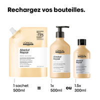 Shampooing restructurant instantané Absolut Repair recharge 500ml