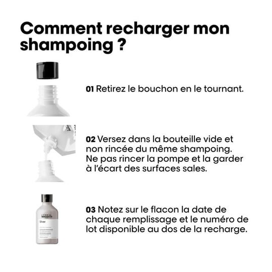 Duo recharge d&eacute;jaunissant Silver + shampooing 500ml