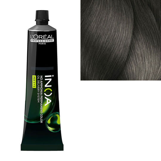 Coloration sans ammoniaque Inoa 7.17 blond cendr&eacute; mat
